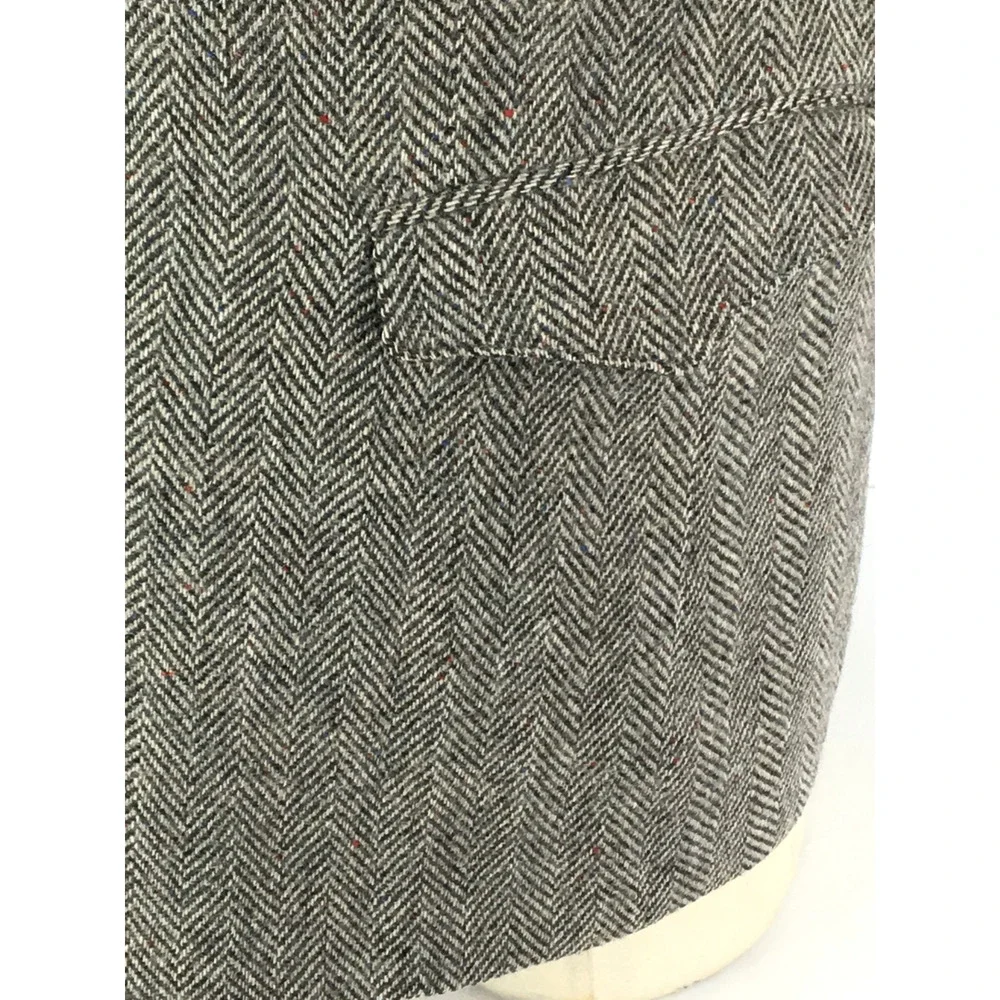 44L Farah Western Wear Vintage 2 Bttn Wool Tweed Blazer Sport Coat Heather Gray